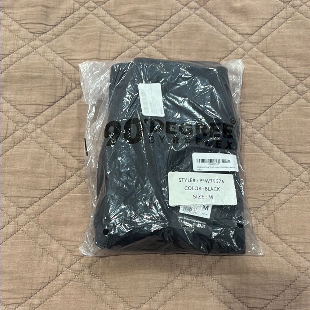 90 degree black fleece leggings